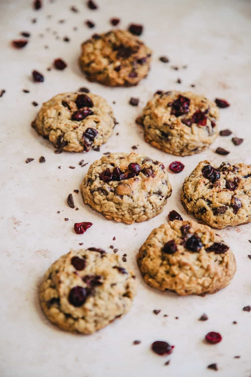 Dark Chocolate Cranberry Oatmeal Cookies
