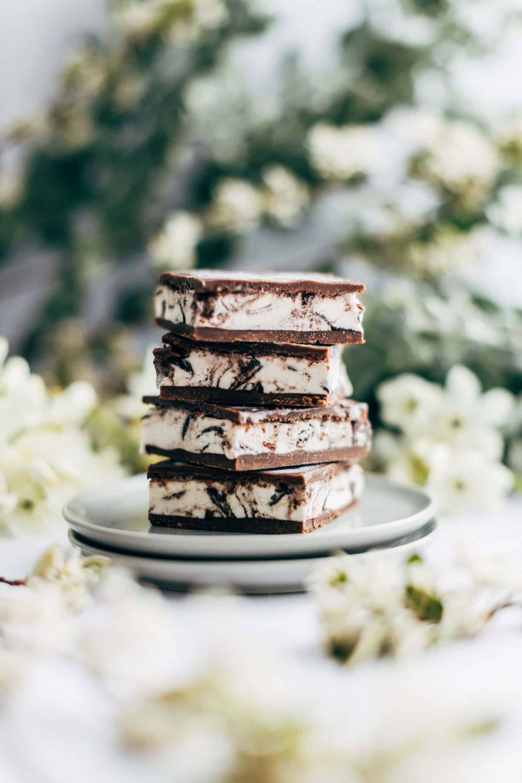 Chocolate Cookie Dough Ice Cream Sandwich.