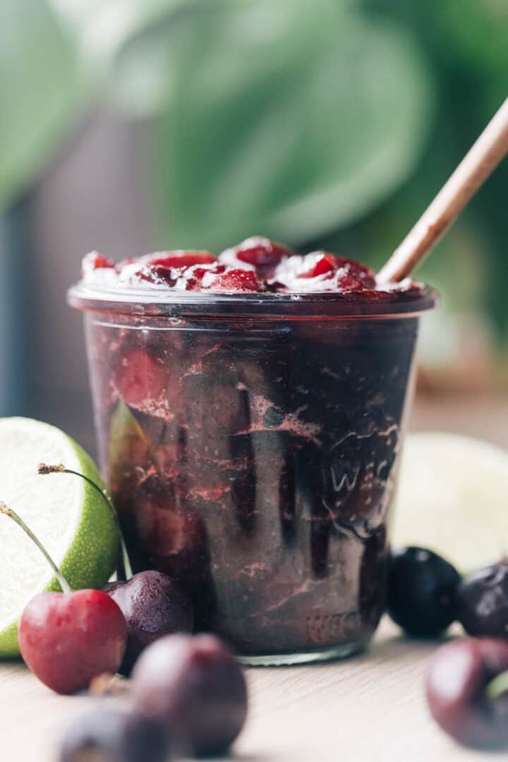Simple Cherry Compote Recipe - Emily Laurae
