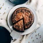 One layer chocolate cake with fudge chocolate frosting.