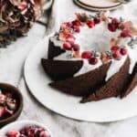 Spiced bundt cake with cream cheese frosting.
