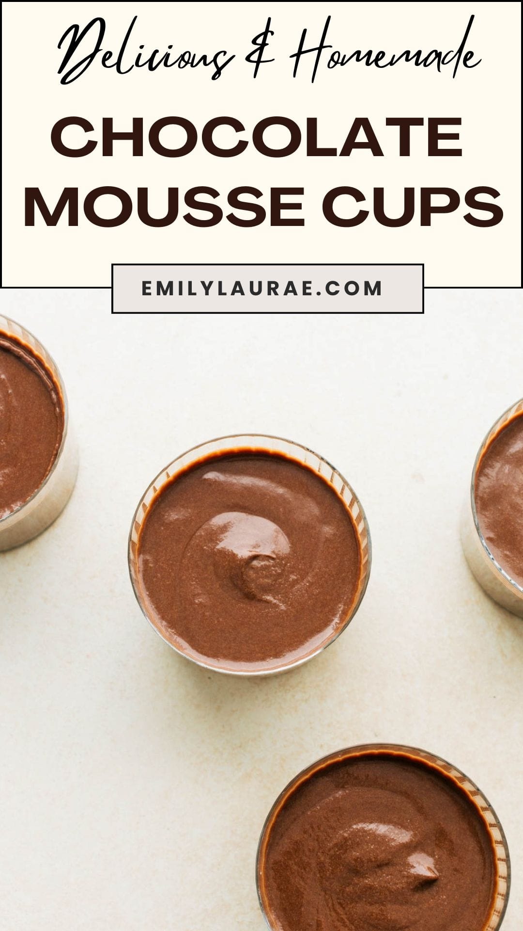 Easy Chocolate Mousse Cups Recipe (With Video) - Emily Laurae