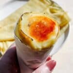 Creme brulee crepes filled with pastry cream and bruleed top.