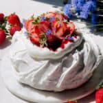 Strawberry pavlova thumbnail.