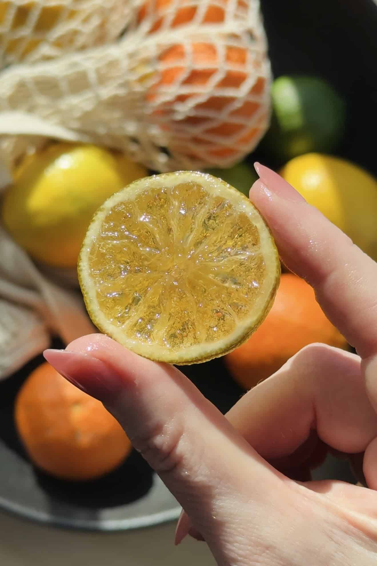 Candied limes with more in the background.