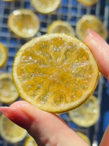 Candied limes with more in the background.